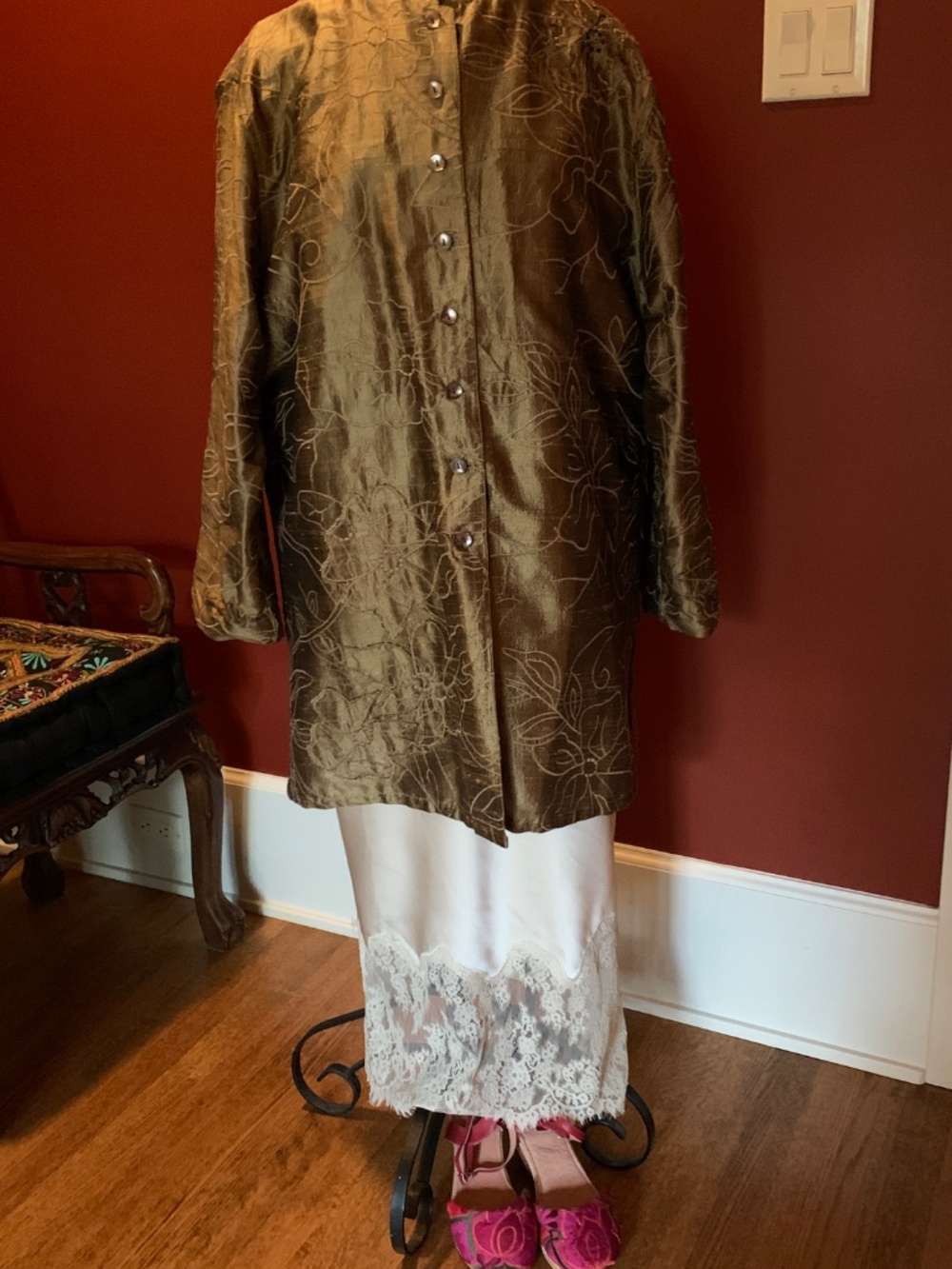 Classic modern flowing long blazer - Picture 3 of 4